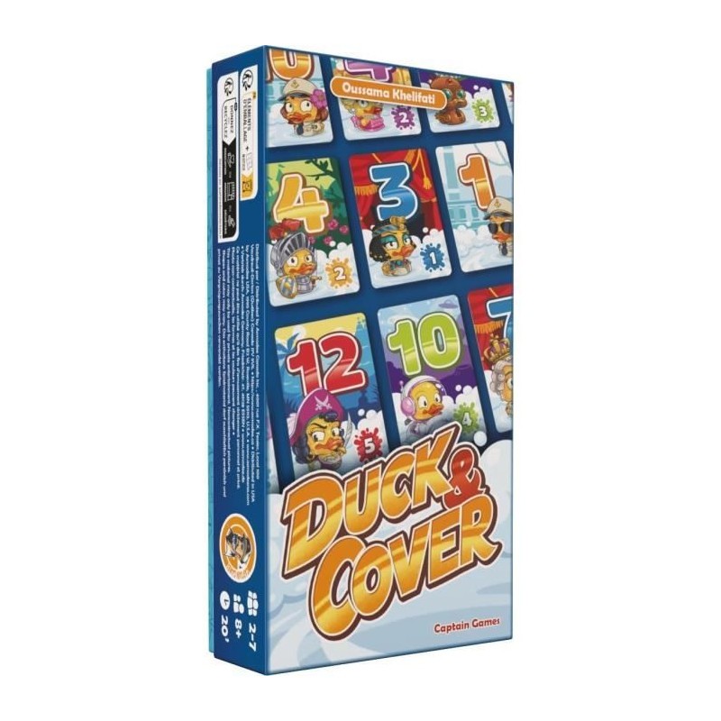 Jeu de cartes Duck & Cover Captain Games, jeu de société familial et rapide