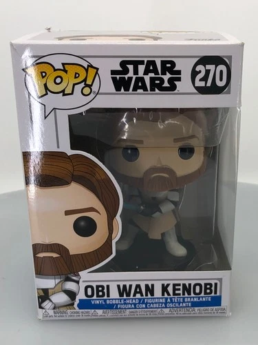 Funko POP! Star Wars The Clone Wars Obi-Wan Kenobi #270 Vinyl Figure DAMAGED BOX