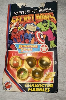 Vintage Marvel Superhelden SECRET WARS Shooting Stars CHARAKTER-MURMELN SELTEN