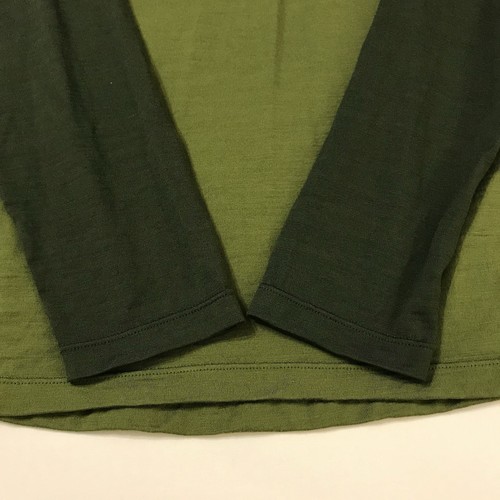 Mountain Equipment Co-Op Merino Wool Half Zip Base Thermal Layer Top Sz L Green - Picture 11 of 14