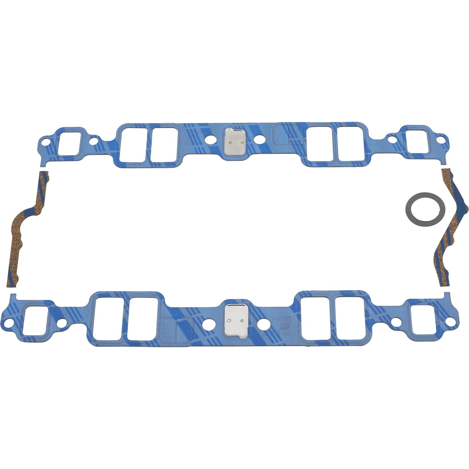Fel-Pro 1204 Blue Stripe SBC 350 Chevy Intake Manifold Gaskets 1.23" x 1.99"