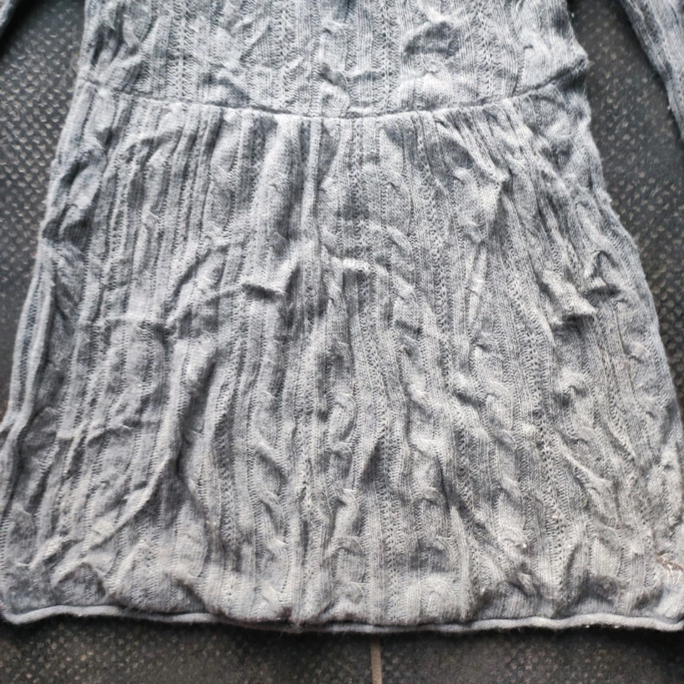 Pull babydoll vintage Y2K Abercrombie &Fitch maille grise T.M - Photo 3/4