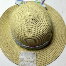 Tommy Bahama Girls Hat Beach Sun Summer Straw Kids NEW