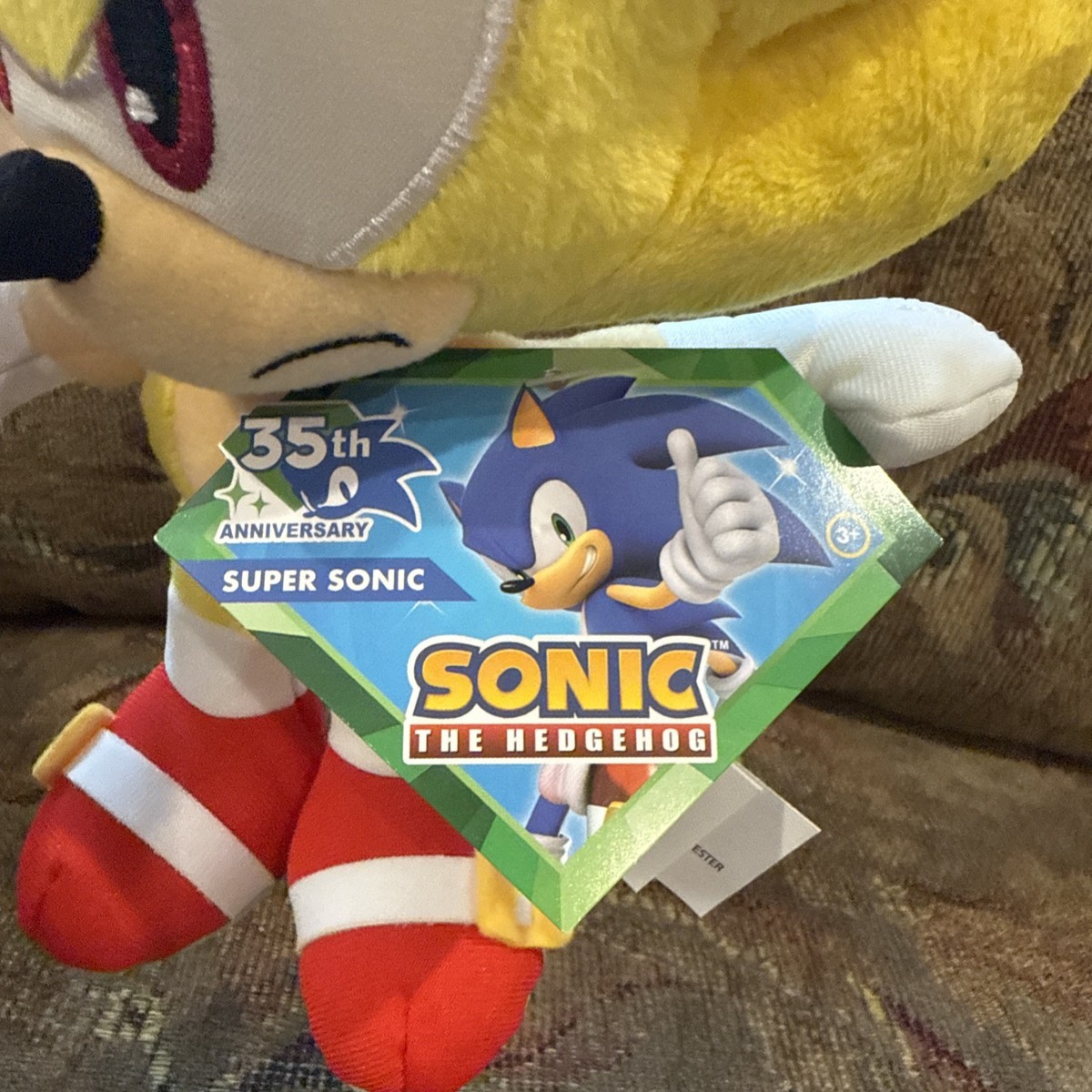 Sonic The Hedgehog 35th Anniversary 9” Wave 14 SUPER SONIC Plush