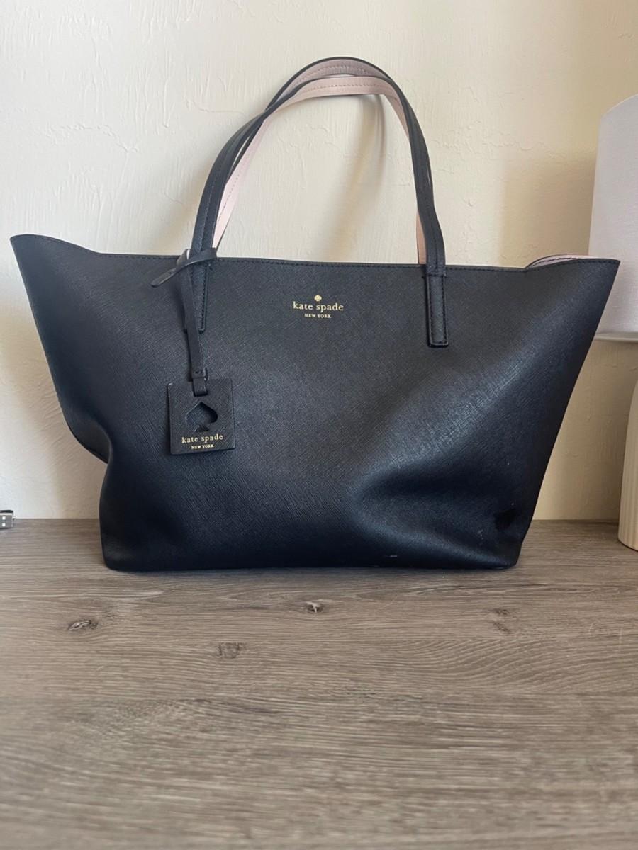 Kate Spade Scotts Place Lida Black Leather Shoulder Tote Bag