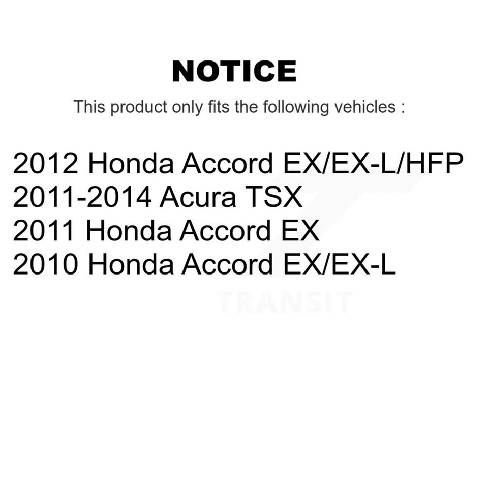 TEC KTC-100224 Brake Pad Sets 4-Wheel Set Front & Rear for Acura TSX Accord Foto 2 de 4