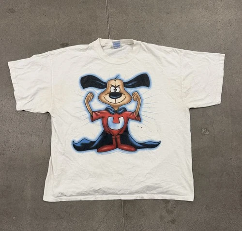 Vintage 90s Underdog Cartoon Graphic Tee Size 2XL Flaws Pictured - product listing photo