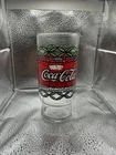 VINTAGE 1970s Pizza Hut COCA COLA Tiffany Style Tumbler Drink Glass COKE CUP