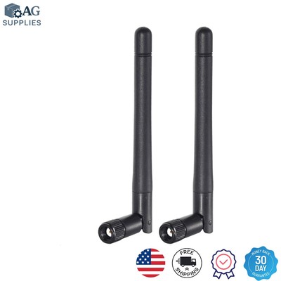 Dual Band WiFi Antenna 2-Pack - 3dBi MIMO RP-SMA Male for Enhanced Connectivity