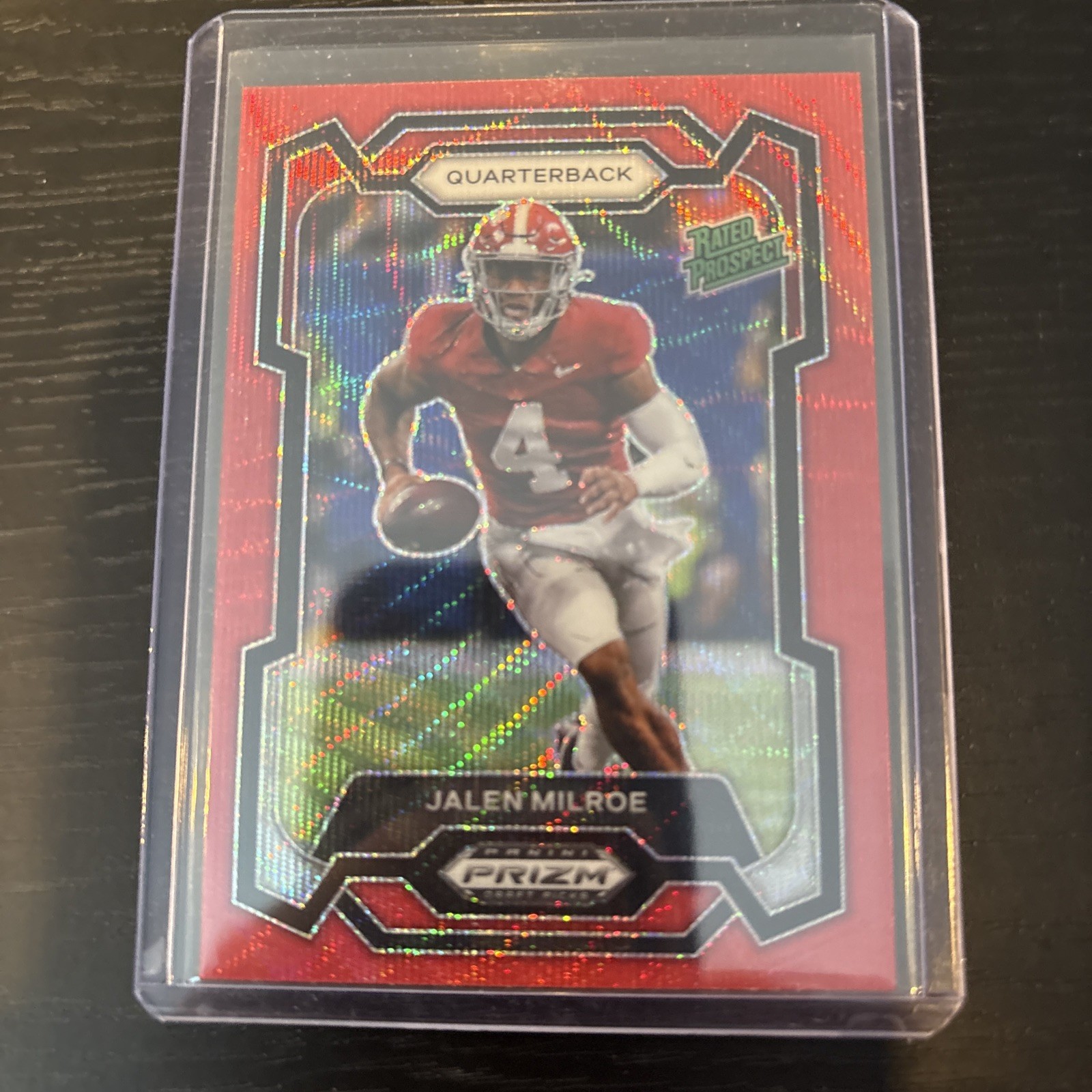 2024 Prizm Draft Picks Jalen Milroe #122 Red Wave Rated Prospect