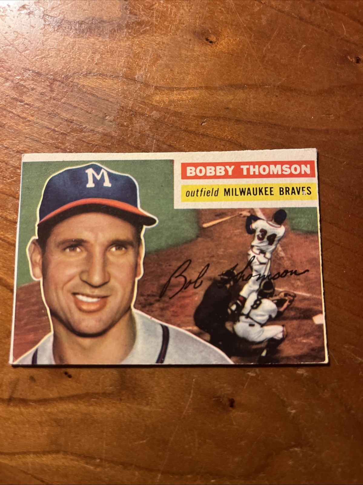 1956 Topps Bobby Thomson #257 Milwaukee Braves