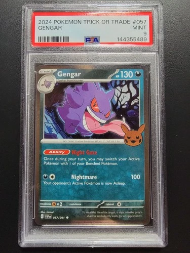2024 POKEMON TCG TRICK OR TRADE #057 GENGAR PSA 9 Mint Graded