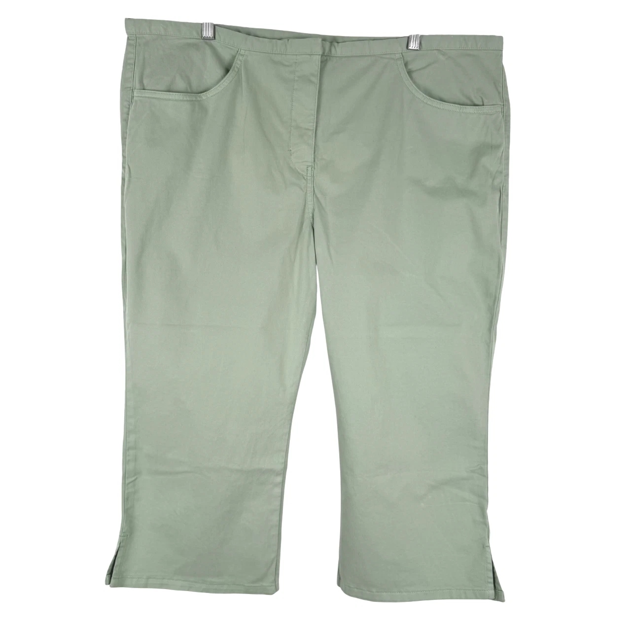 Banana Republic Mid Rise Capri Cropped Pants Size 20 Green Preppy NWT PT-2767