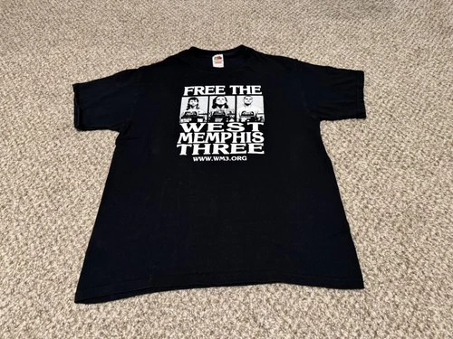 Free The West Memphis 3 T-Shirt Large Vintage vintage concert t-shirt, vintage, size L, single stitch, B+ condition