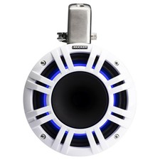 Kicker 51KMTCXL8W Marine 8" 500W RMS 4-ohm RGB LED Tower Speakers White 