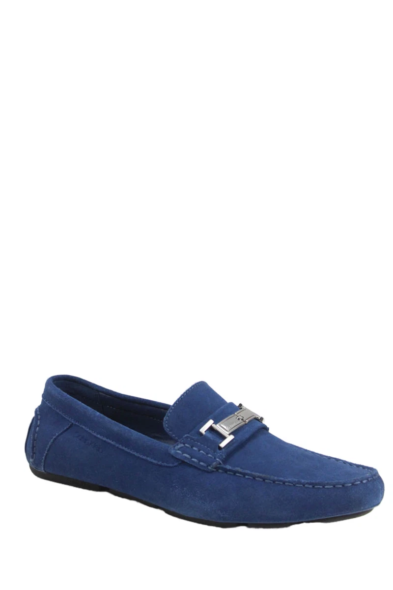 calvin klein blue dress shoes CALVIN KLEIN Baby Blue Suede Ankle Strap Heels