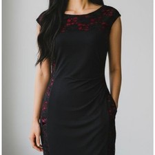 Red & Black Lace Gothic Goth Bodycon Dress