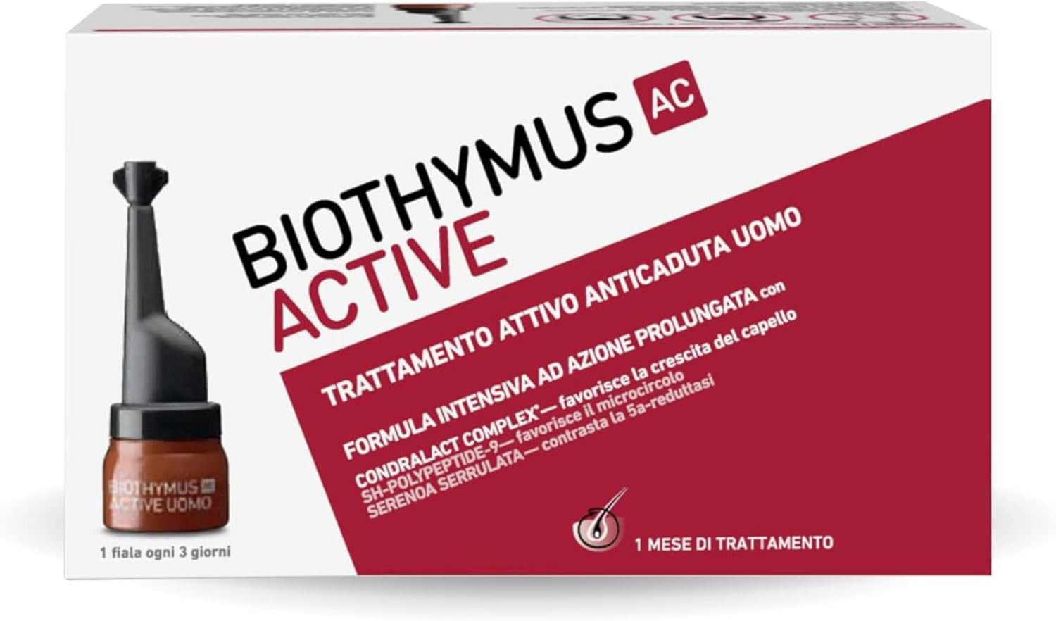 Active Uomo 10 Fiale Anticaduta Capelli Uomo - Trattamento Attivo Intensivo