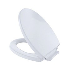 Toto SS114 01 SoftClose Elongated Closed-Front Toilet Seat and Lid, Cotton