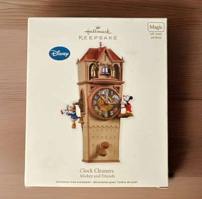 Hallmark 2011 Magic Ornament Disney Clock Cleaners Mickey and Friends NIB