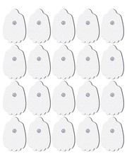 20-Pack TENS Unit Replacement Pads, Long-Lasting Snap Electrodes for 50 White
