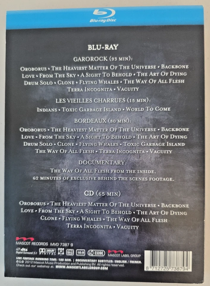 Gojira 'The Flesh Alive' Limited Edition Deluxe Blu-Ray Version 2012 ~ Inserts - Image 2 of 4