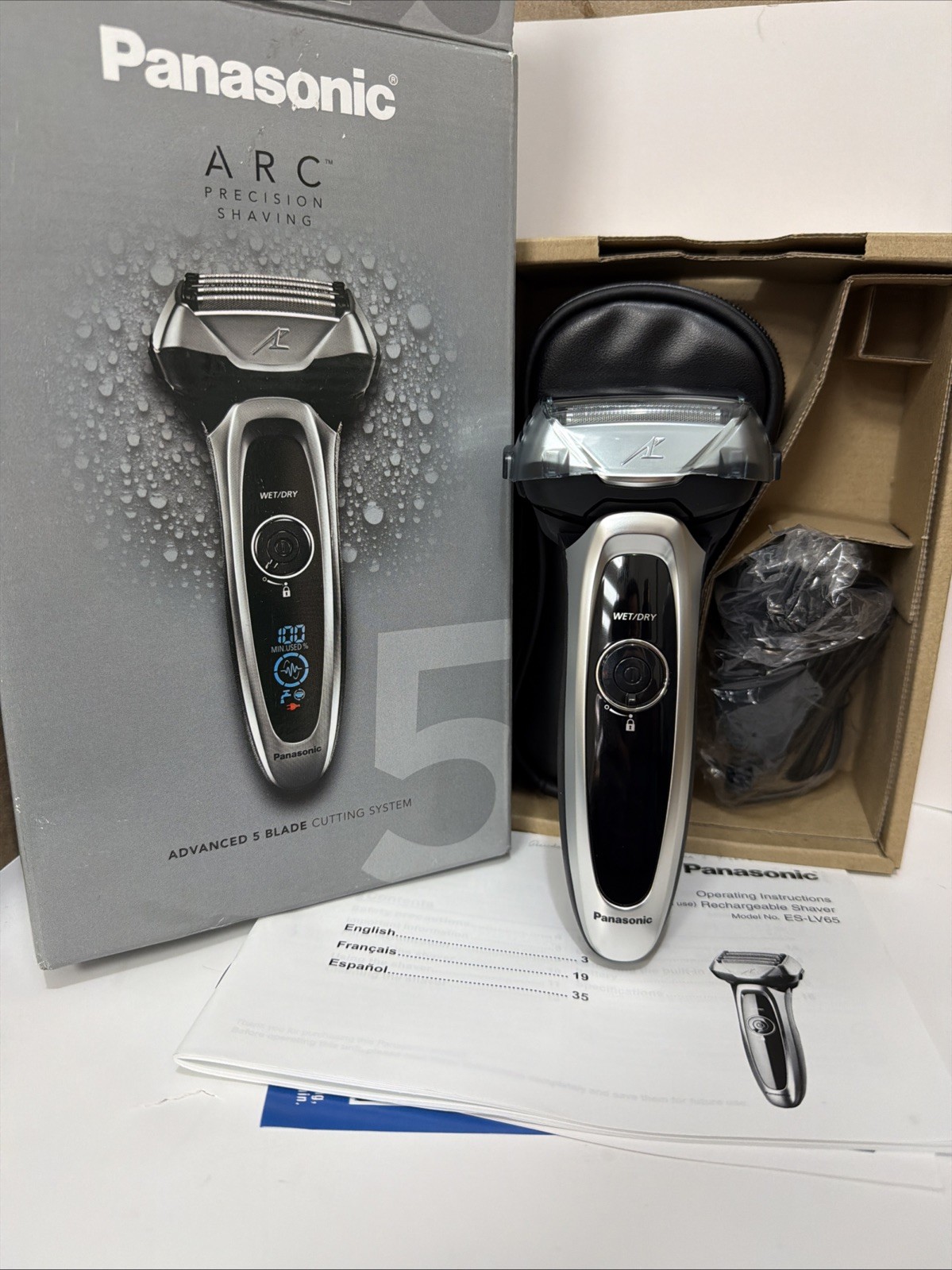 Panasonic ES-LV65-S Arc5 Wet & Dry 5-Blade Men's Electric Shaver