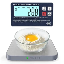 AWLKIM® Digital Kitchen Food Scale -Detachable Display Electronic Weight Grey 