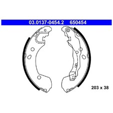 Bremsbackensatz hinten für Nissan Micra 3 K12 C+C Note E11 E12 | 24622597