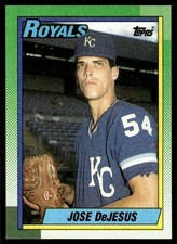 Jose DeJesus 1990 Topps #596 Kansas City Royals 24834 Baseball Cards