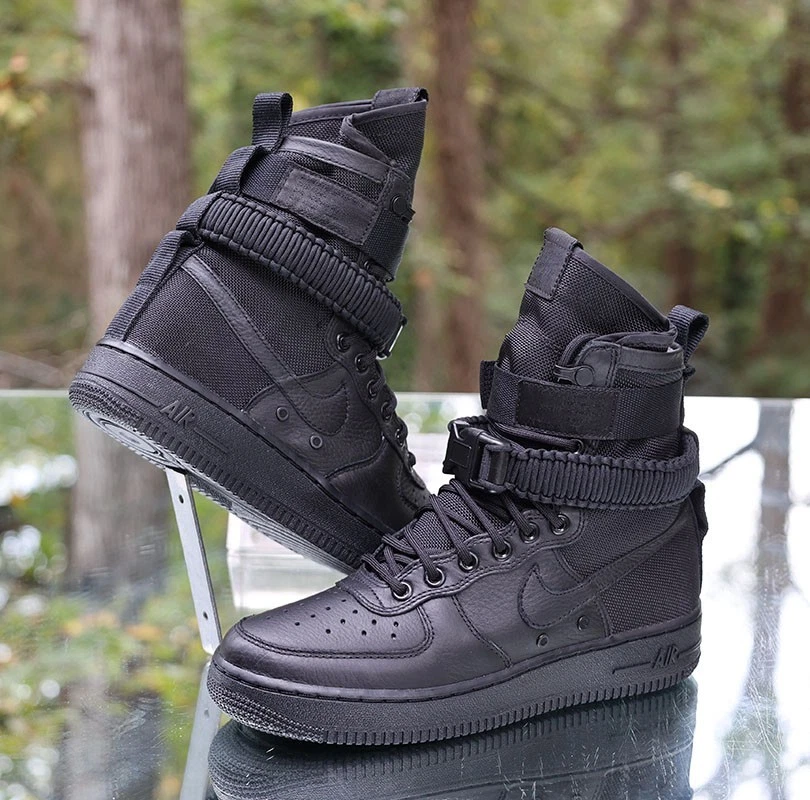 Nike SF Air Force 1 High Triple Black Women's Size 7.5 Custom 857872-002 - Image 4 of 4
