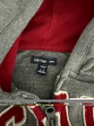 EUC Baby Gap 12-18 Months Boy Gray Zip Up Hoodie Red Logo — photo 3