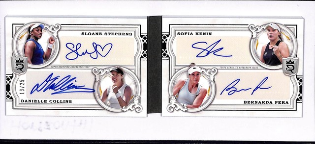 2024 Topps Royalty Stephens Danielle Collins Kenin Bernarda Pera Auto Book #/25