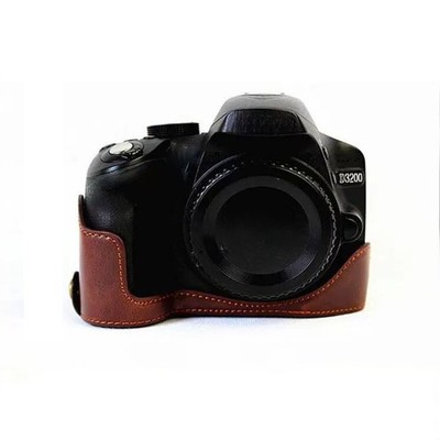 For Nikon D3400 D3300 D3200 D3100 PU Camera Bag Dock Case Base Cover Shell