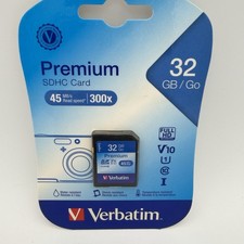Verbatim 32GB SDHC Memory Card UHS I U1 Full HD Video Speed Class 45MBs