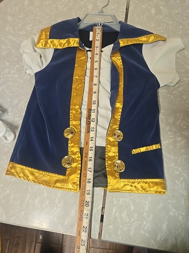 Disney Jake Never Land Pirates Costume Sz 7-8 Pants Top Boots & Inflatable Sword - Picture 9 of 19