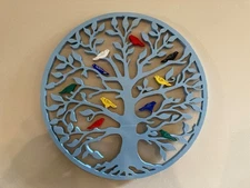 WOOD SCROLL WALL DECOR TREE WITH BIRDS