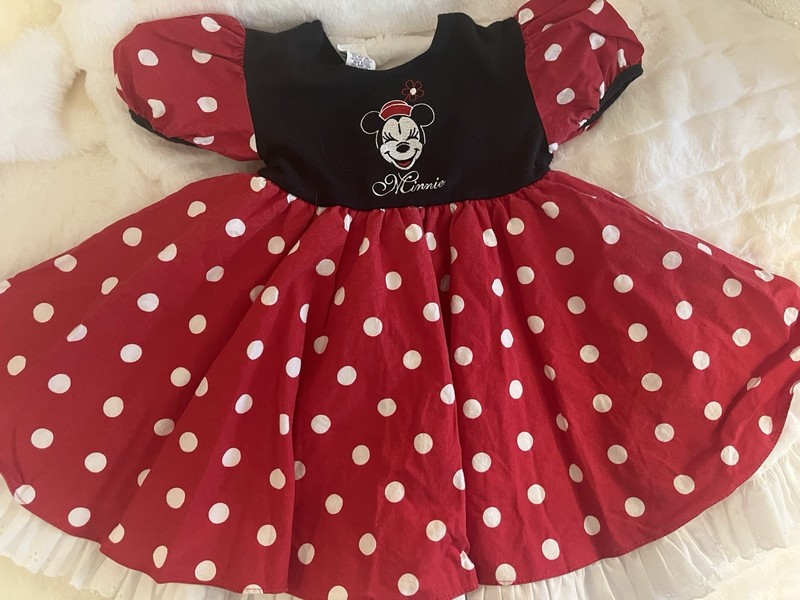 Vintage  Baby  Mickey & Co. Disney Minnie Mouse Polka Dot y2k Dress 3T