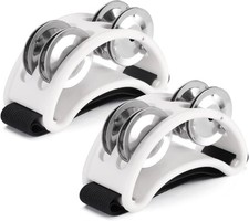 Facmogu 2PCS Foot Tambourine for Adults, Black, White Foot Tambourine 
