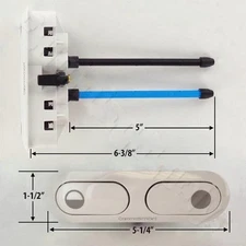 Caroma B5171-0 Flush Button and Bezel Kit White Finish