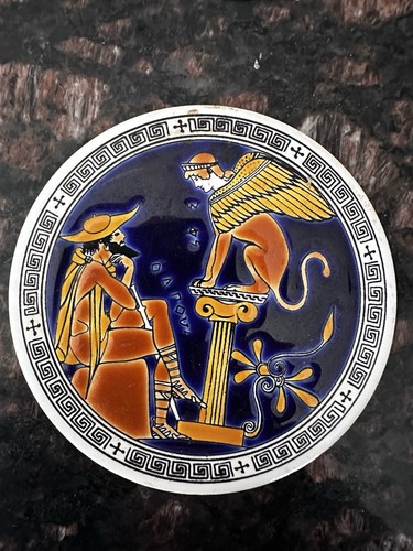 4 Vintage Hand Made by Niarchos Hellas Greek Mythology Stone/Tile Coasters - Picture 6 of 13