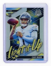 2025 Panini Mosaic Cam Ward Light It Up Silver Prizm Rookie Tennessee Titans #2