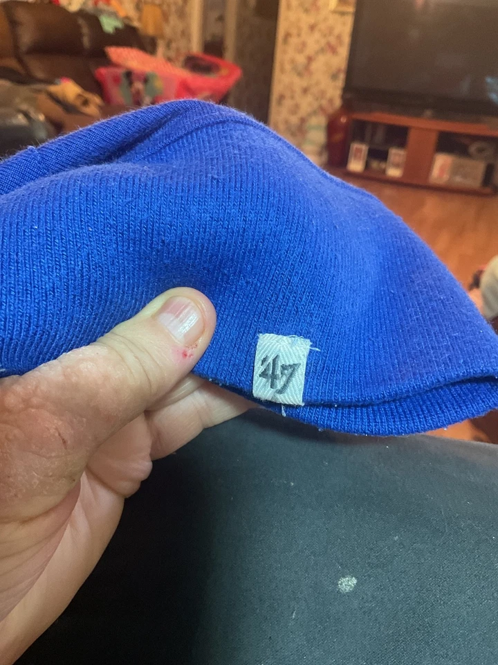 Jaqueta estilo escavado Atlanta Braves marca vintage: 47 azul royal XL (50"peito 30"L) - Imagem 4 de 4