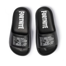 Fortnite Pool Slides Kids Sandals for Boys & Girls - Youth 2-3 Big Kid, Black