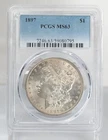 Certified 1897 Morgan Silver Dollar PCGS MS63 $1