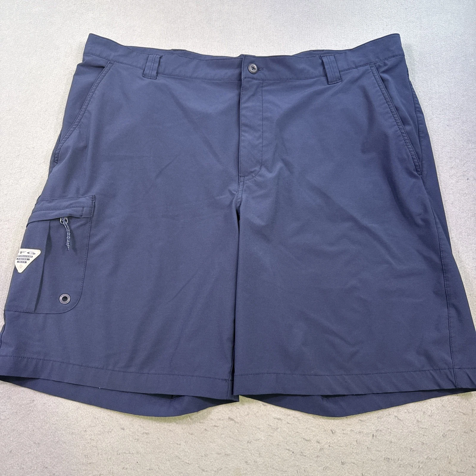 Columbia PFG Shorts Mens 42 Blue Cargo Fishing Quick Dry Lined Mesh Outdoor