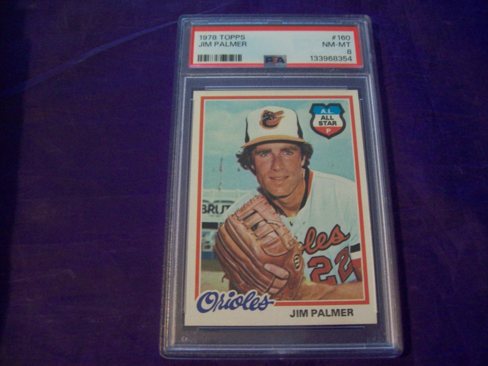 1978 TOPPS #160 JIM PALMER PSA 8