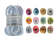 Nordic Chunky 1 2 or 4 150g Fair Isle Self Pattern Wool King Cole Knitting Yarn