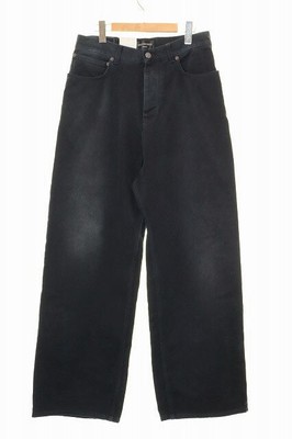 BALENCIAGA 24SS DENIM SIZE STICKER BAGGY LARGE BAGGY FIT XS 767977 