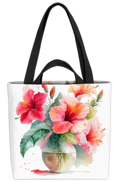 Hibiskus Blumenstrauß Vase Blumen Tasche HibiskusblüTe Hibiscus Pflanzen BlüTen-image